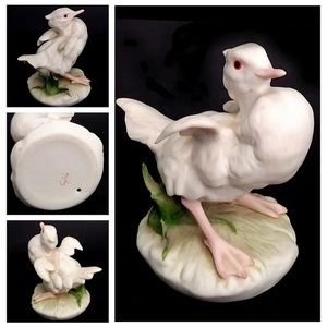 Vintage 1960 Cybis Porcelain Duckling Signed Figurine Sculpture Merganser
